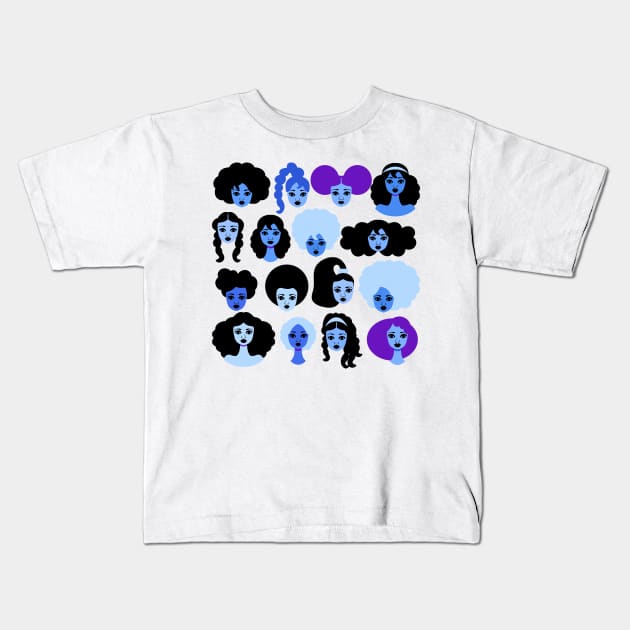 Shades of blue Kids T-Shirt by tabithabianca